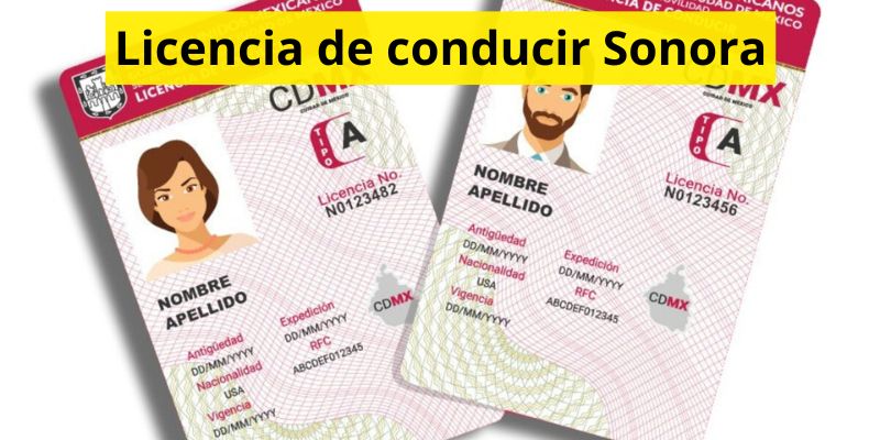 Licencia de conducir Sonora